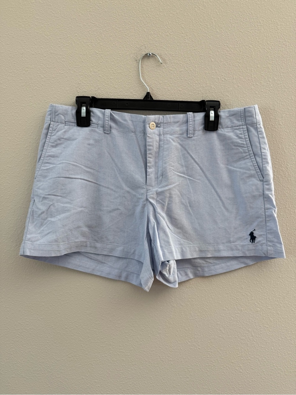 Ralph Lauren Pale Blue Cotton Chino Shorts Size 10 Summer Vacation Shorts